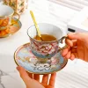 أزياء القهوة الخزفية المصنوعة من السيراميك والأوروبي المصنوعة من الشاي الإنكليزي، وهي أكواب فاخرة وجميلة details Picture